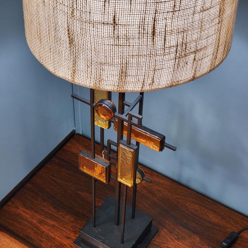 Høy bordlampe vintage Holm Sørensen & co